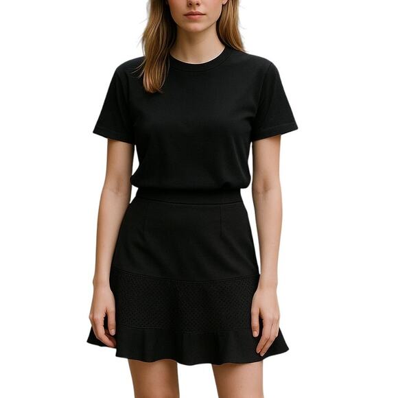 Kenzo Black Flounce Mini Skirt - Picture 1 of 9